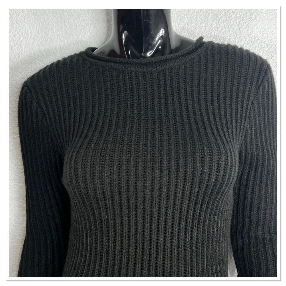 JLUXLABEL Black Long Sleeve Ribbed Open Back Maxi Dress - Picture 4 of 10